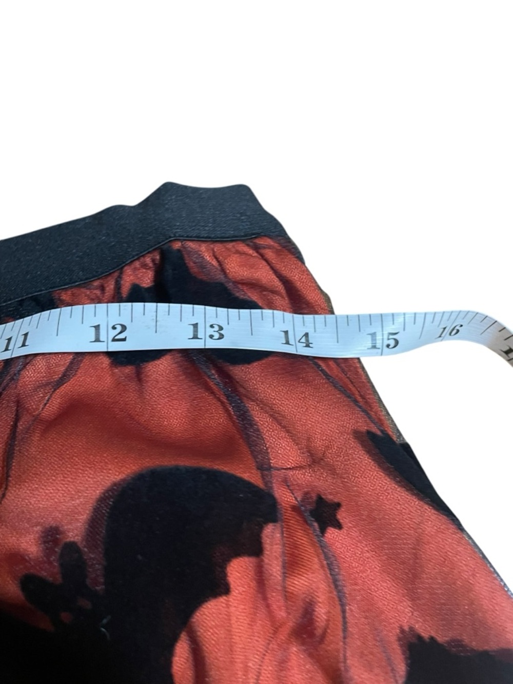 Orange black sz large Midi Tulle Skirt with Black Motif bat theme fall Halloween - Picture 6 of 7
